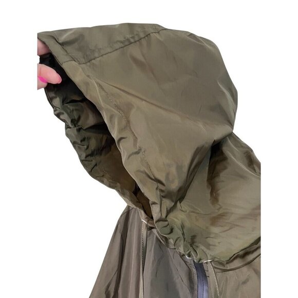 IN Voland Jacket Military 26W Green Neutral Minimalist Raincoat Preppy Army 80s - Picture 7 of 12